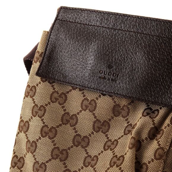 Gucci Vintage Double Belt Bag GG Canvas Brown - Picture 7 of 9